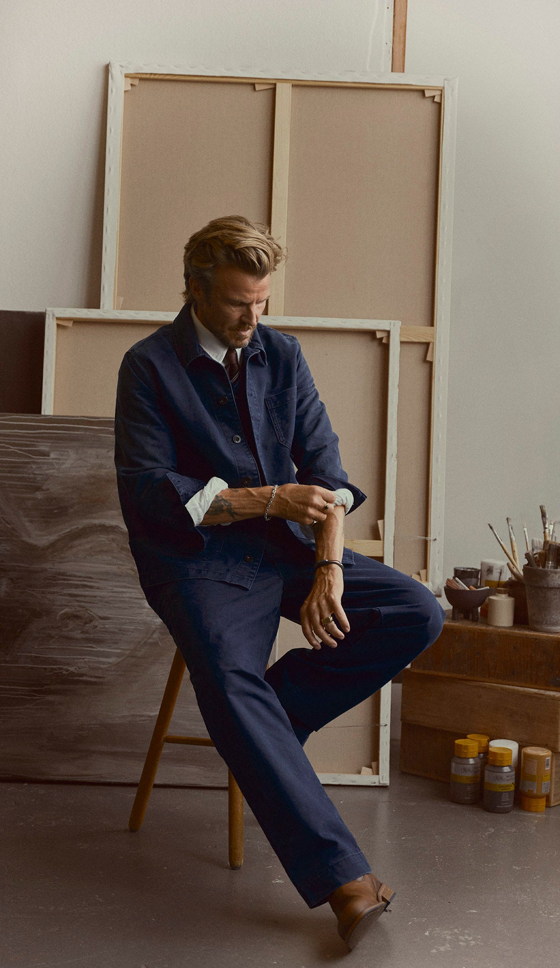 Blue de Gênes AW26 campaign featuring crafted Danish menswear